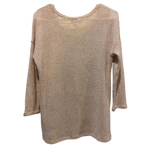 Charming Charlie American Flag Knit Top Small Cream Lightweight USA Preppy - Picture 2 of 4